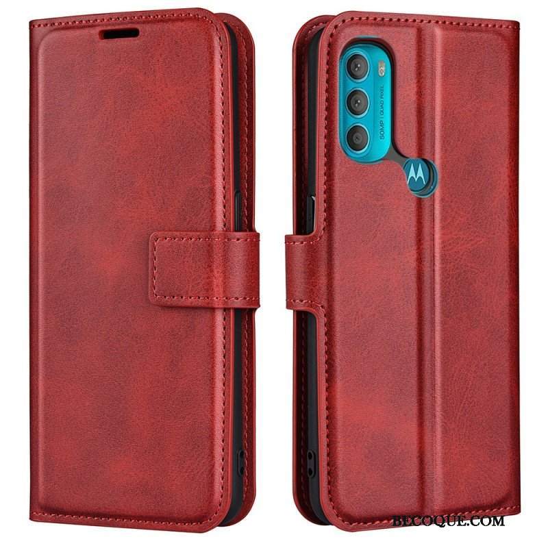 Etui Folio do Moto G71 5G Smukły Ekstremalny Efekt Skóry