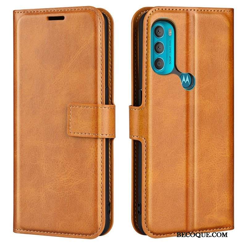 Etui Folio do Moto G71 5G Smukły Ekstremalny Efekt Skóry