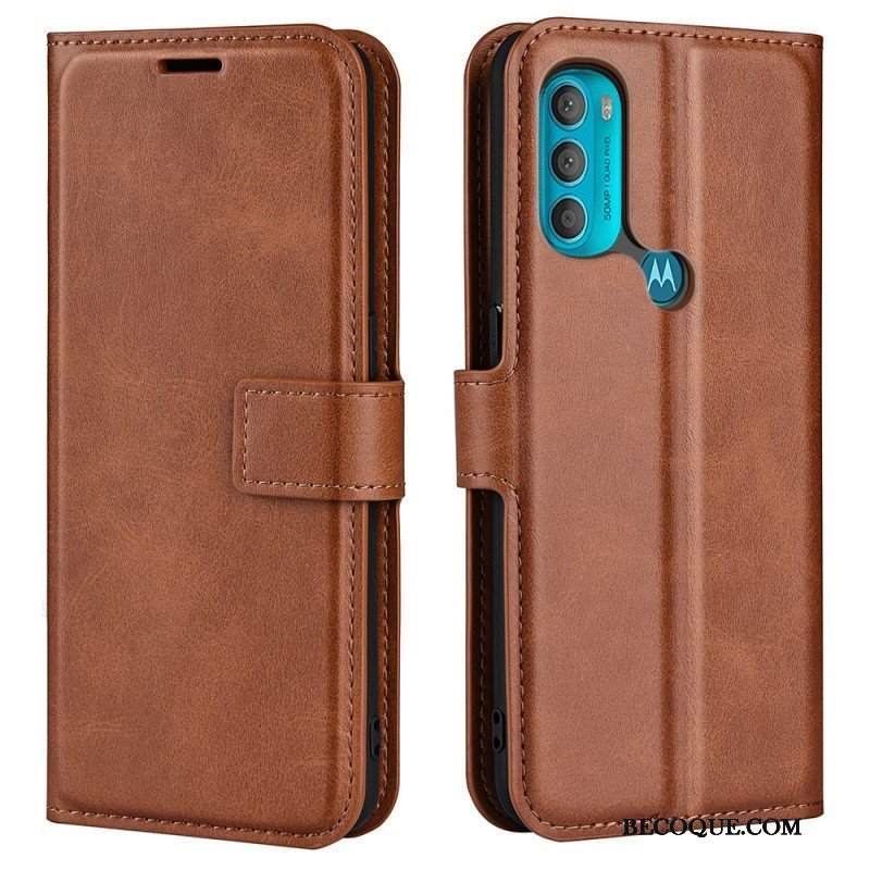 Etui Folio do Moto G71 5G Smukły Ekstremalny Efekt Skóry