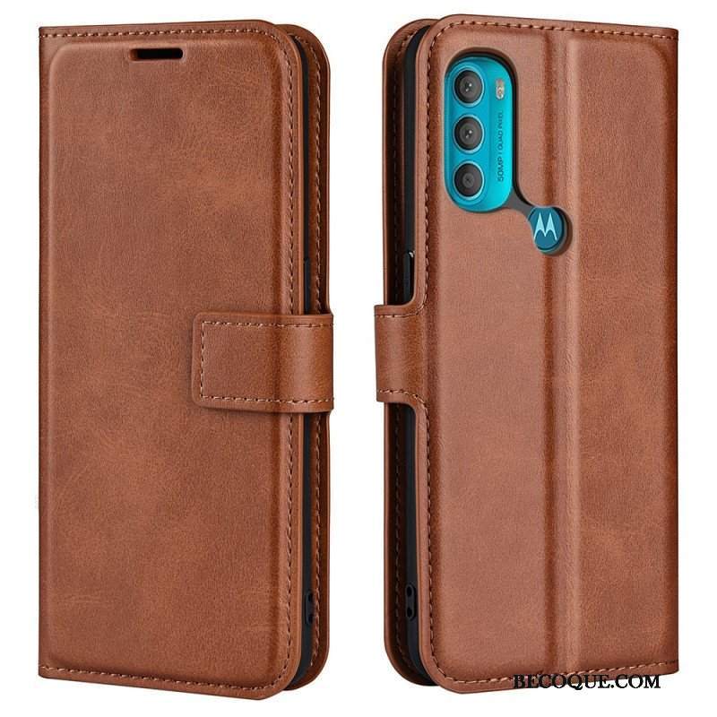 Etui Folio do Moto G71 5G Smukły Ekstremalny Efekt Skóry