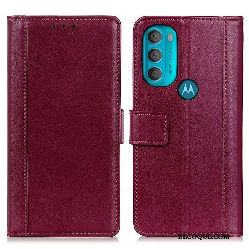 Etui Folio do Moto G71 5G Wersja Kolorowa Z Efektem Skóry