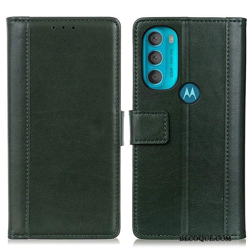 Etui Folio do Moto G71 5G Wersja Kolorowa Z Efektem Skóry