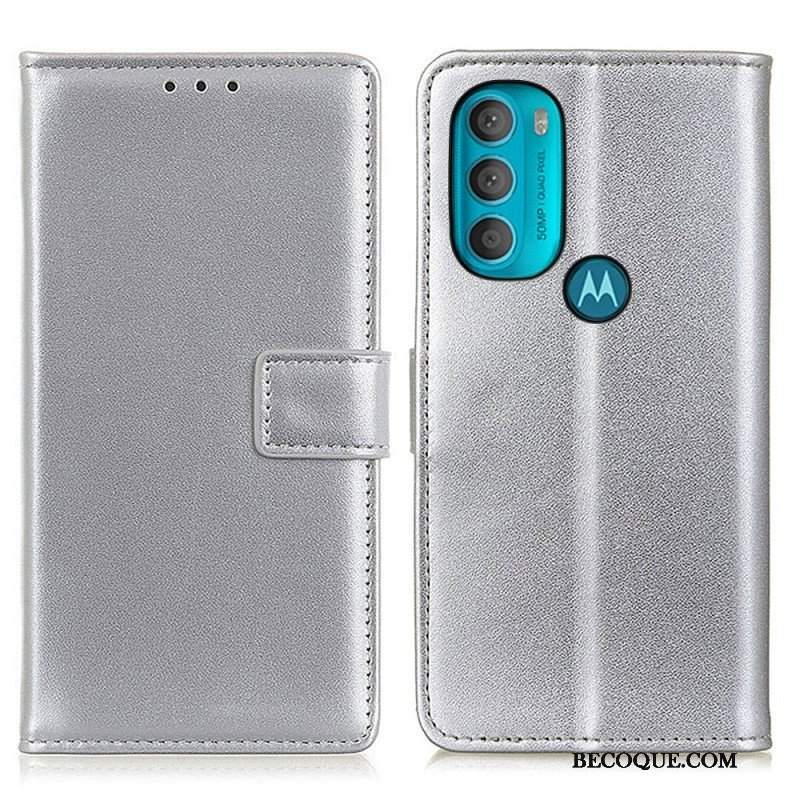 Etui Folio do Moto G71 5G Zwykła Sztuczna Skóra