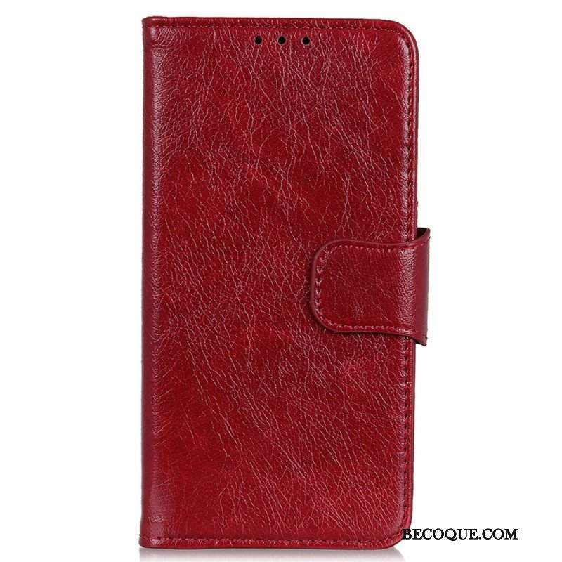 Etui Folio do Moto G73 5G Dwoina Skóry Nappa