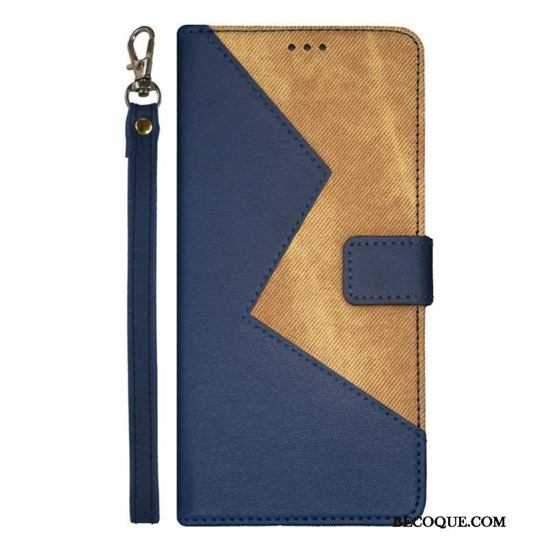 Etui Folio do Moto G73 5G Dwukolorowy Idewei