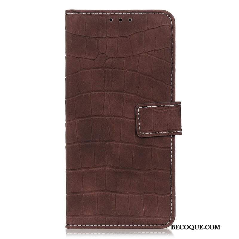 Etui Folio do Moto G73 5G Krokodyl