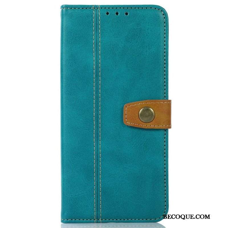 Etui Folio do Moto G73 5G Taśma Tapicerska