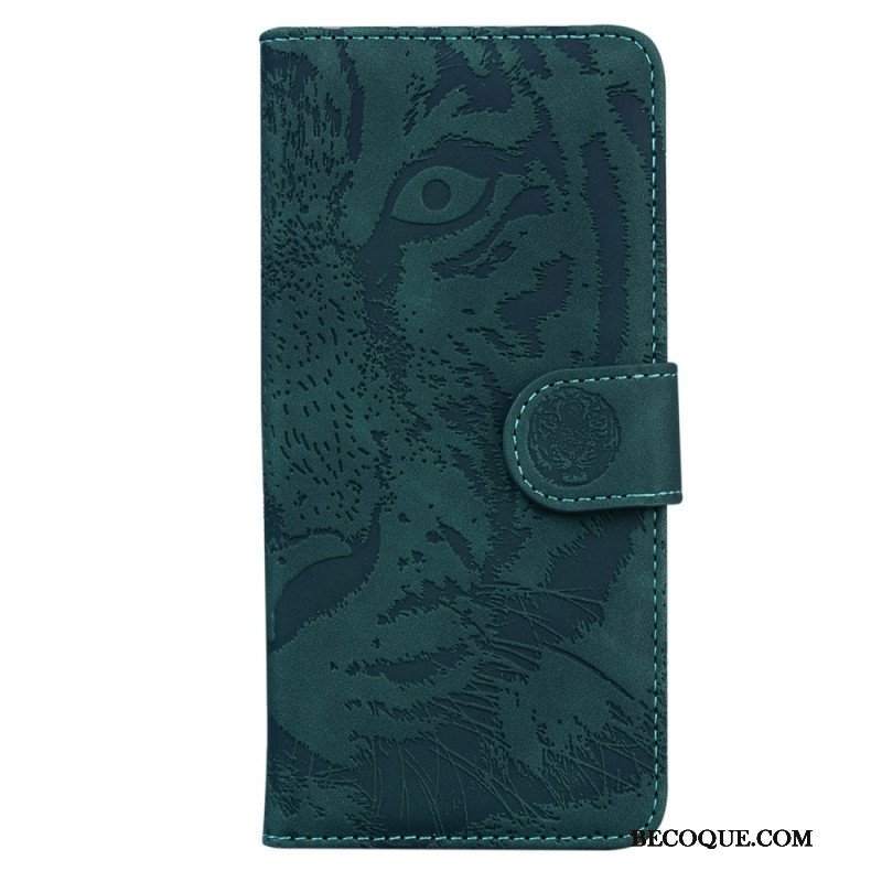 Etui Folio do Moto G73 5G Ślad Tygrysa