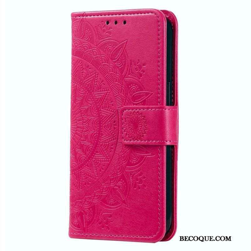 Etui Folio do Motorola Edge 40 Pro Mandala Sun Ze Smyczą