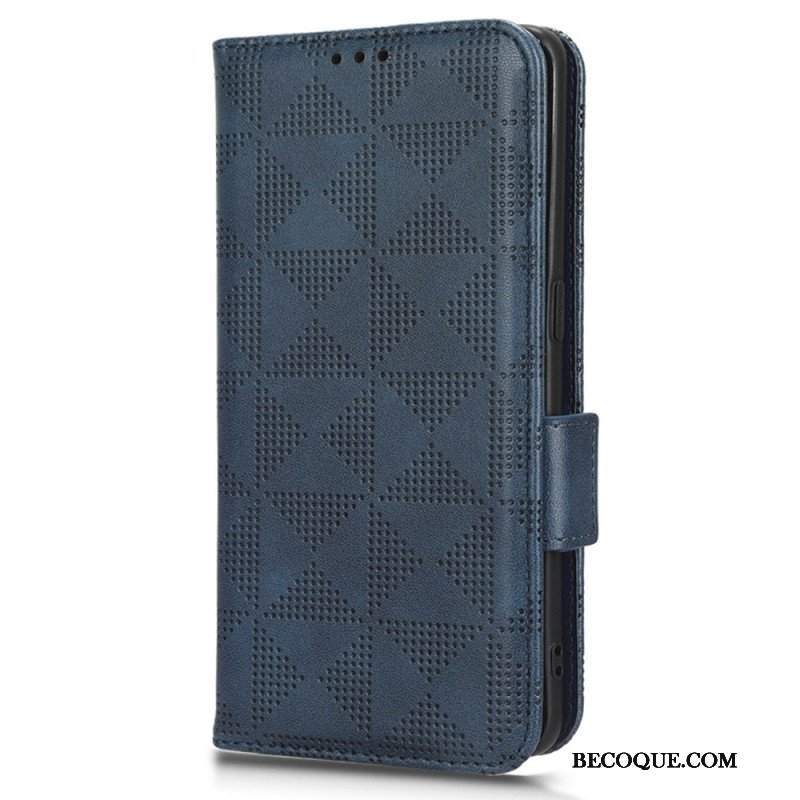 Etui Folio do Motorola Edge 40 Pro Trójkąty Ze Smyczą