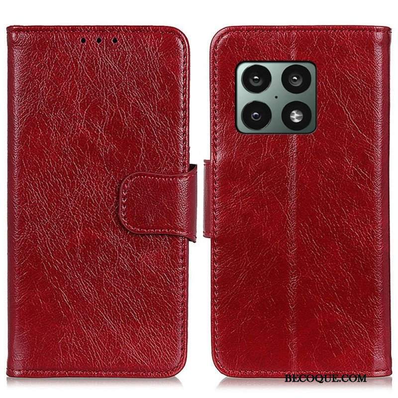 Etui Folio do OnePlus 10 Pro 5G Dwoina Skóry Nappa