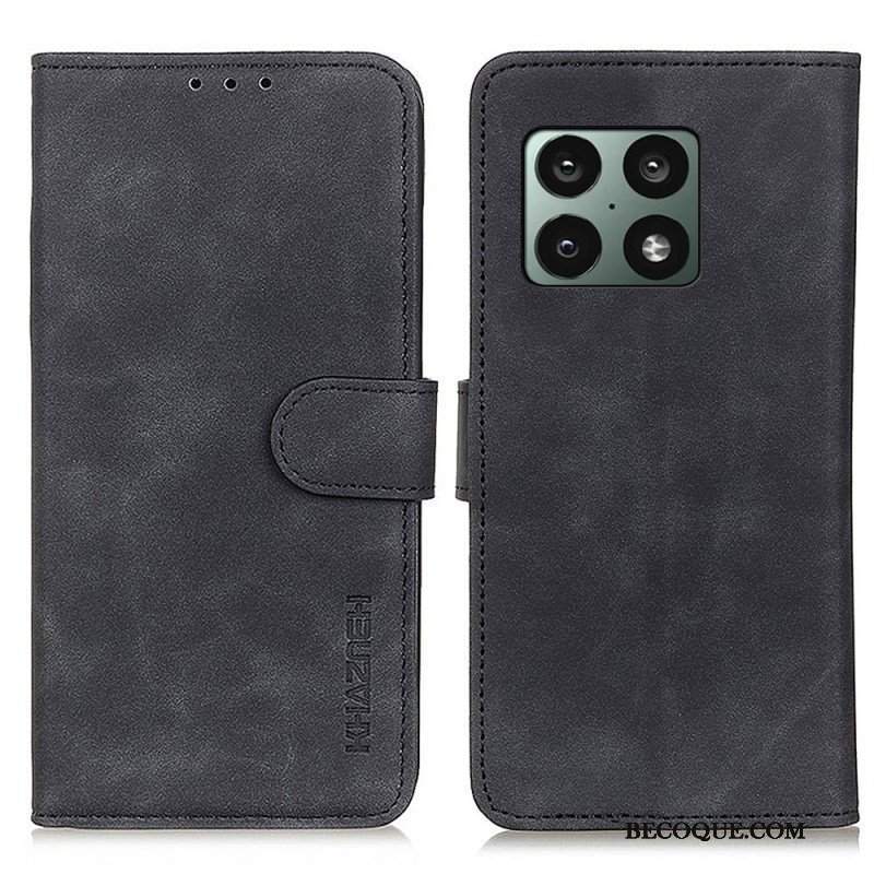 Etui Folio do OnePlus 10 Pro 5G Matowy Efekt Skóry Vintage Khazneh