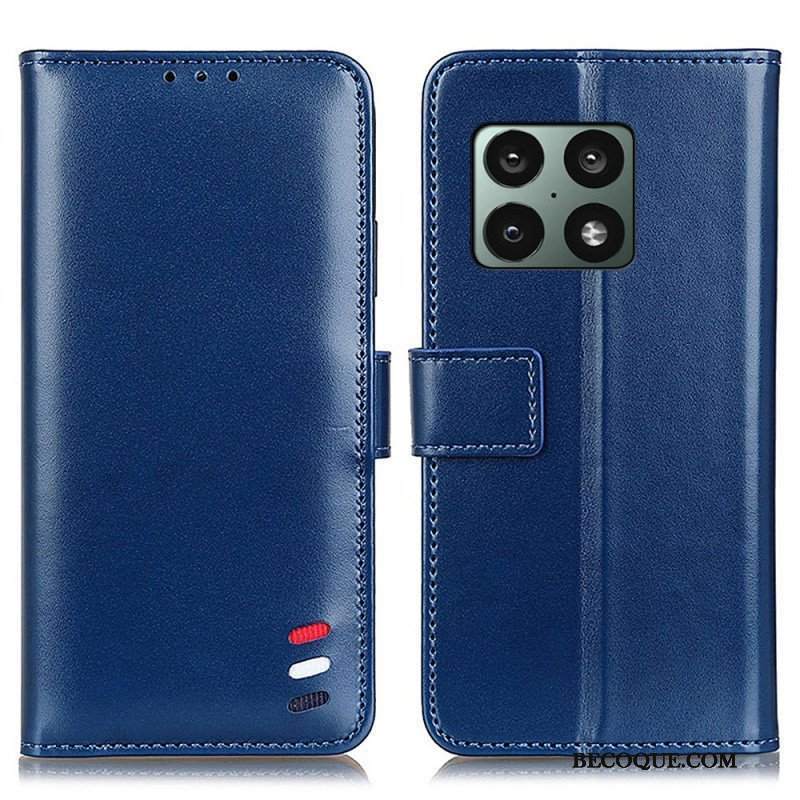 Etui Folio do OnePlus 10 Pro 5G Trójkolorowy Efekt Skóry