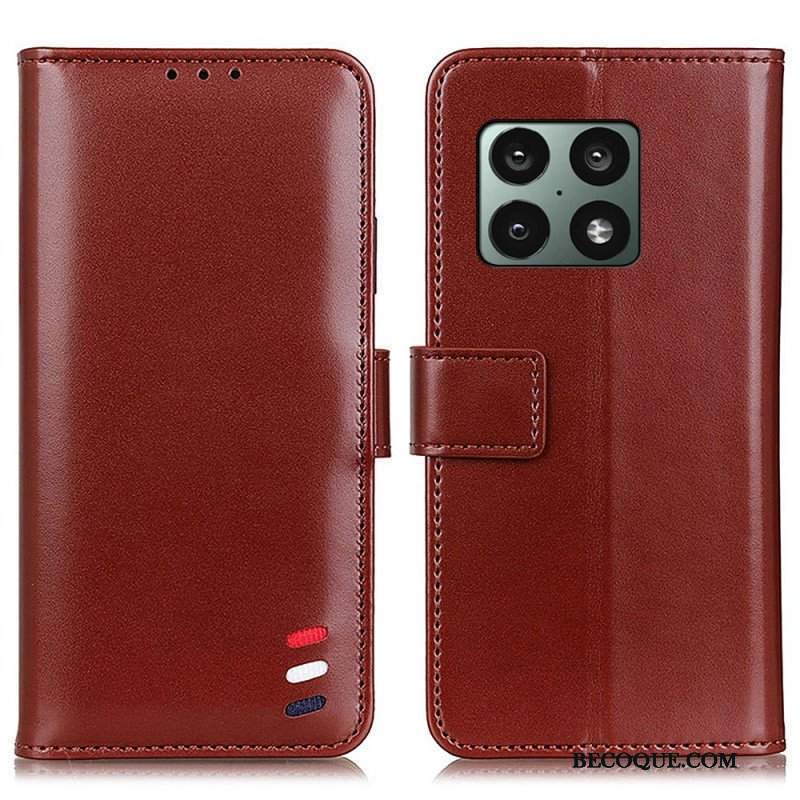 Etui Folio do OnePlus 10 Pro 5G Trójkolorowy Efekt Skóry