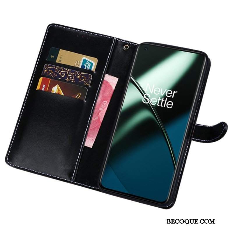 Etui Folio do OnePlus 11 5G Krokodyl Idewei