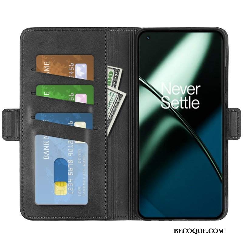 Etui Folio do OnePlus 11 5G Skórzany Futerał Podwójna Klapa