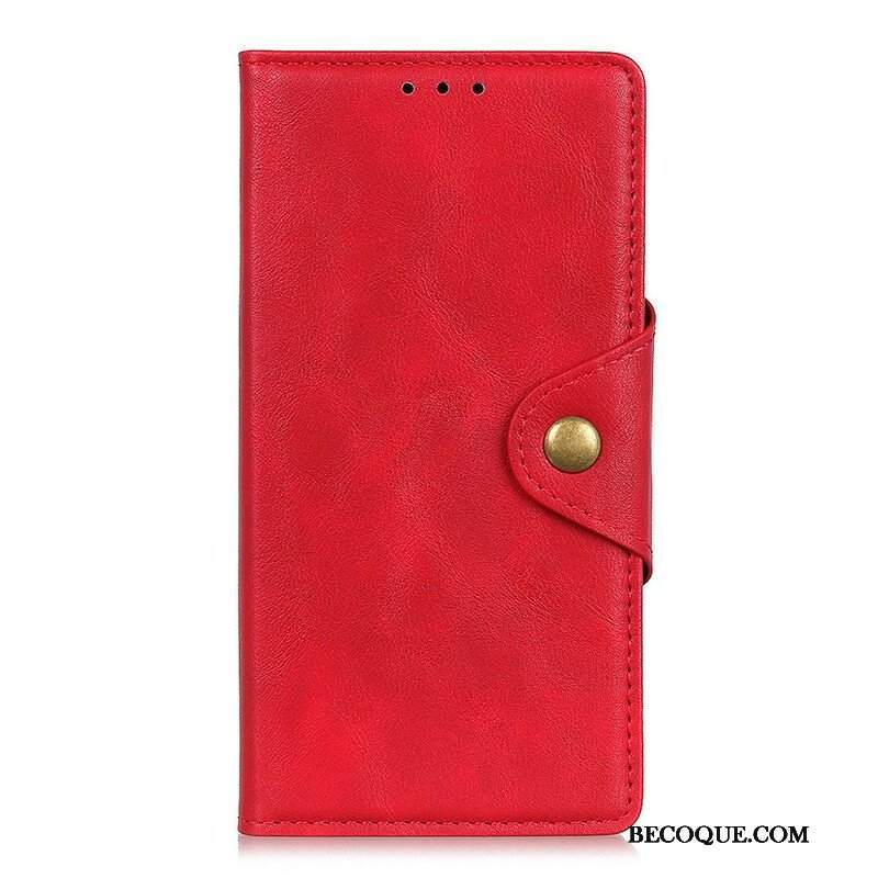 Etui Folio do OnePlus Nord 2 5G Guzik Ze Sztucznej Skóry