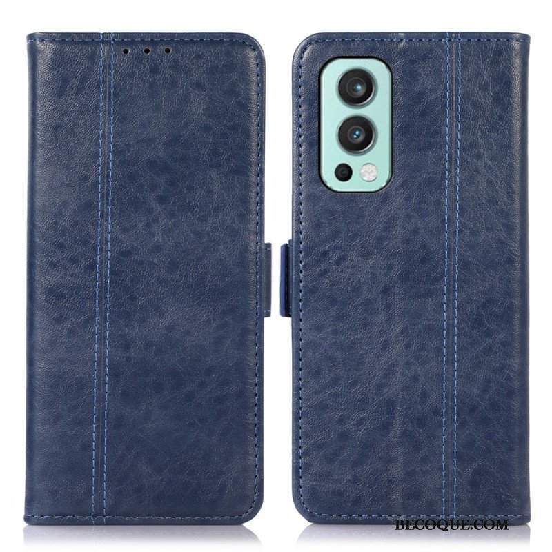 Etui Folio do OnePlus Nord 2 5G Subtelne Przeszycia