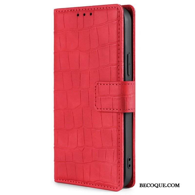 Etui Folio do OnePlus Nord 2T 5G Styl Skóry Krokodyla