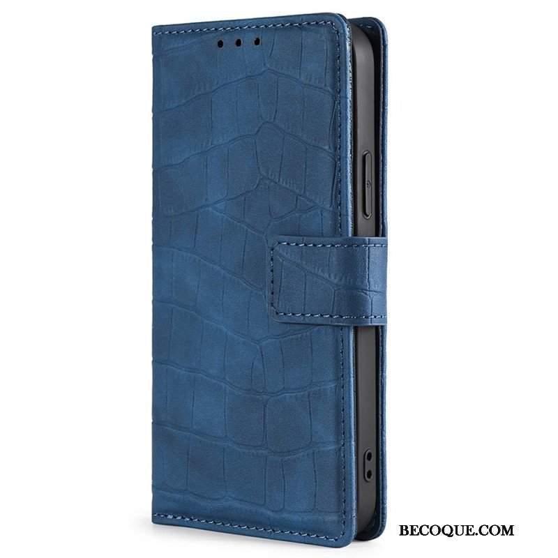 Etui Folio do OnePlus Nord 2T 5G Styl Skóry Krokodyla