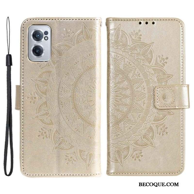 Etui Folio do OnePlus Nord CE 2 5G Kwiatowa Mandala