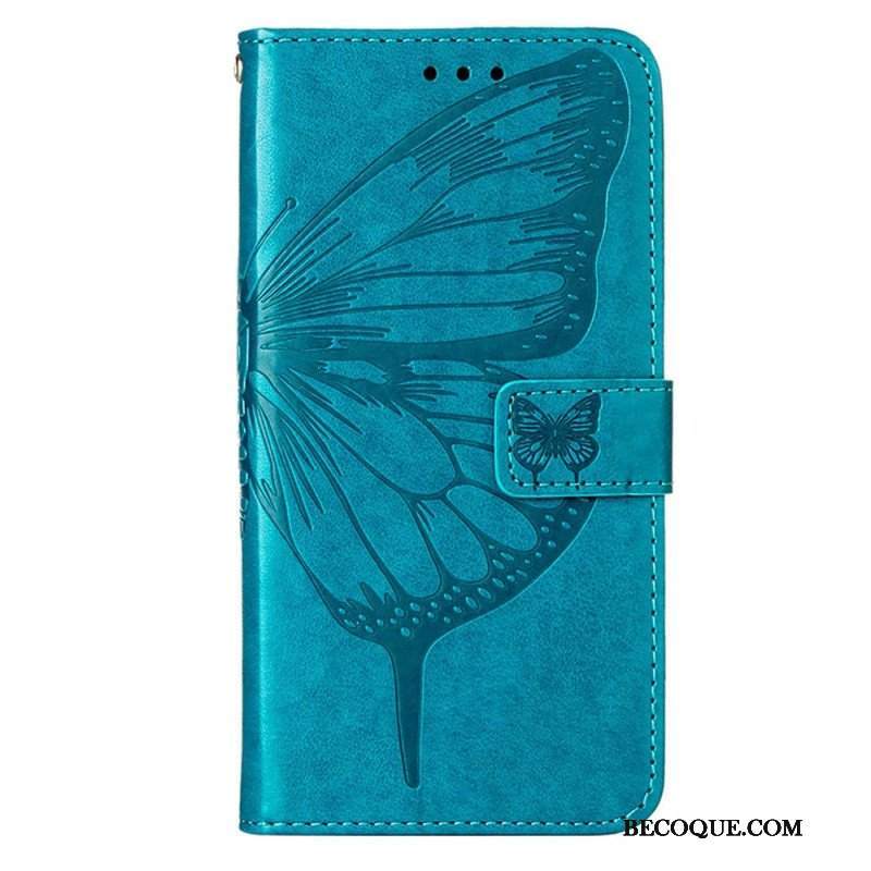 Etui Folio do OnePlus Nord CE 3 Lite 5G Motyl Ze Smyczą