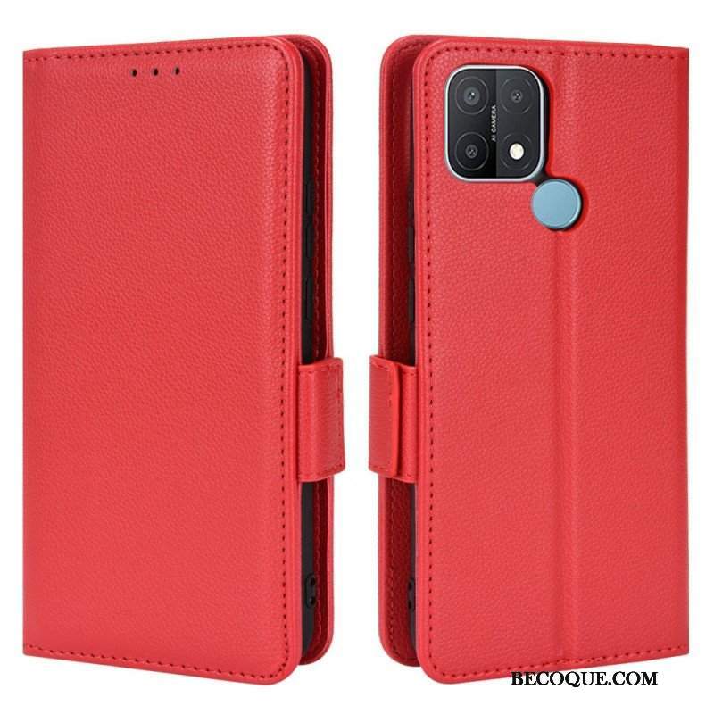 Etui Folio do Oppo A15 Skórzany Futerał Flap Double Litchi Nowe Kolory