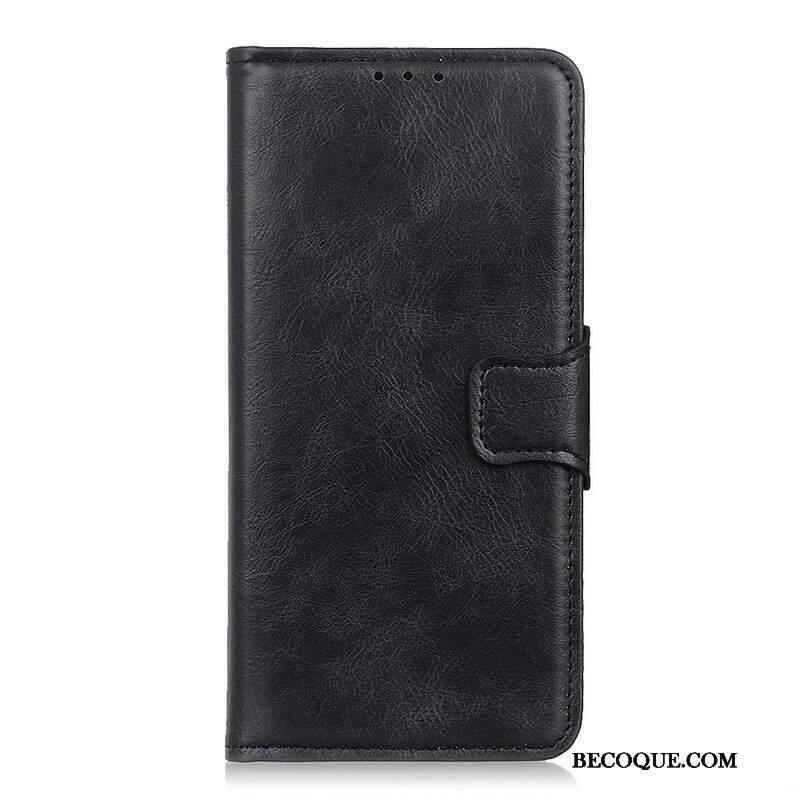 Etui Folio do Oppo A16 / A16s Dwustronne Zapięcie Z Efektem Skóry