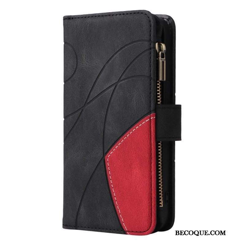 Etui Folio do Oppo A54 5G / A74 5G Dwukolorowa Z Portmonetką