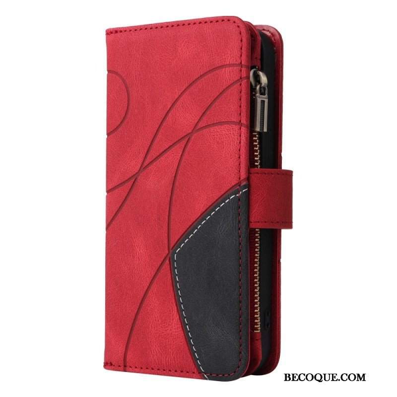 Etui Folio do Oppo A54 5G / A74 5G Dwukolorowa Z Portmonetką