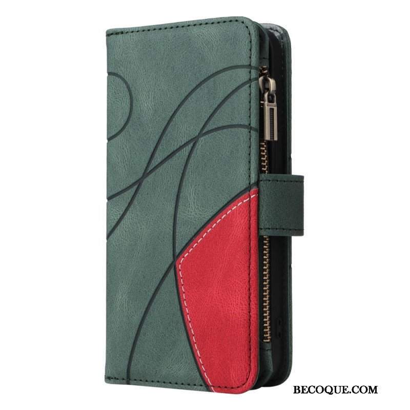 Etui Folio do Oppo A54 5G / A74 5G Dwukolorowa Z Portmonetką