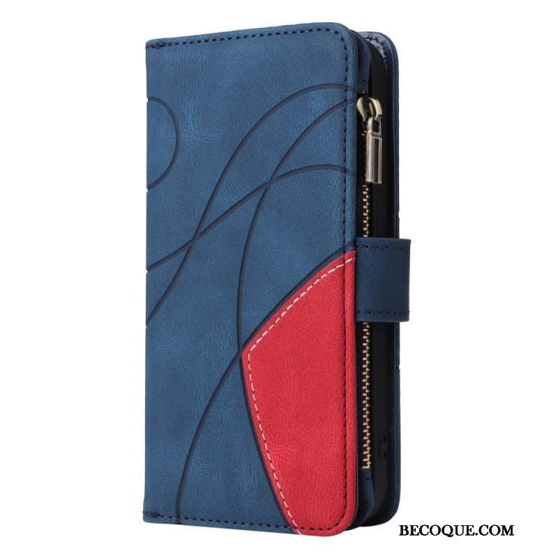 Etui Folio do Oppo A54 5G / A74 5G Dwukolorowa Z Portmonetką