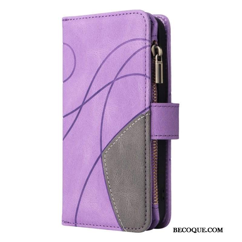 Etui Folio do Oppo A54 5G / A74 5G Dwukolorowa Z Portmonetką