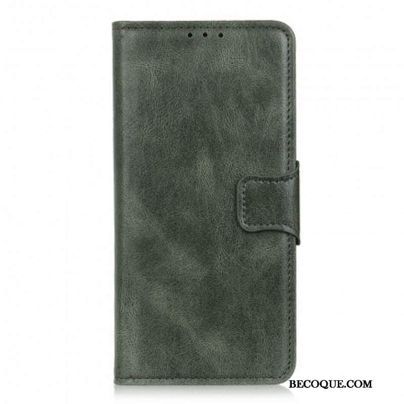 Etui Folio do Oppo A54 5G / A74 5G Dwustronne Zapięcie Z Efektem Skóry