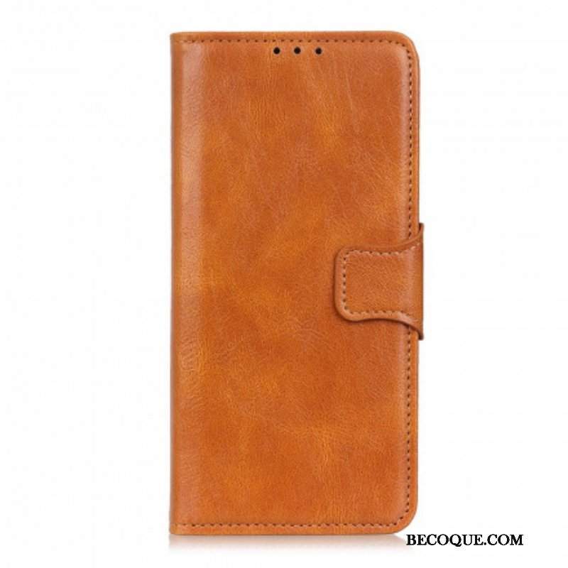 Etui Folio do Oppo A54 5G / A74 5G Dwustronne Zapięcie Z Efektem Skóry