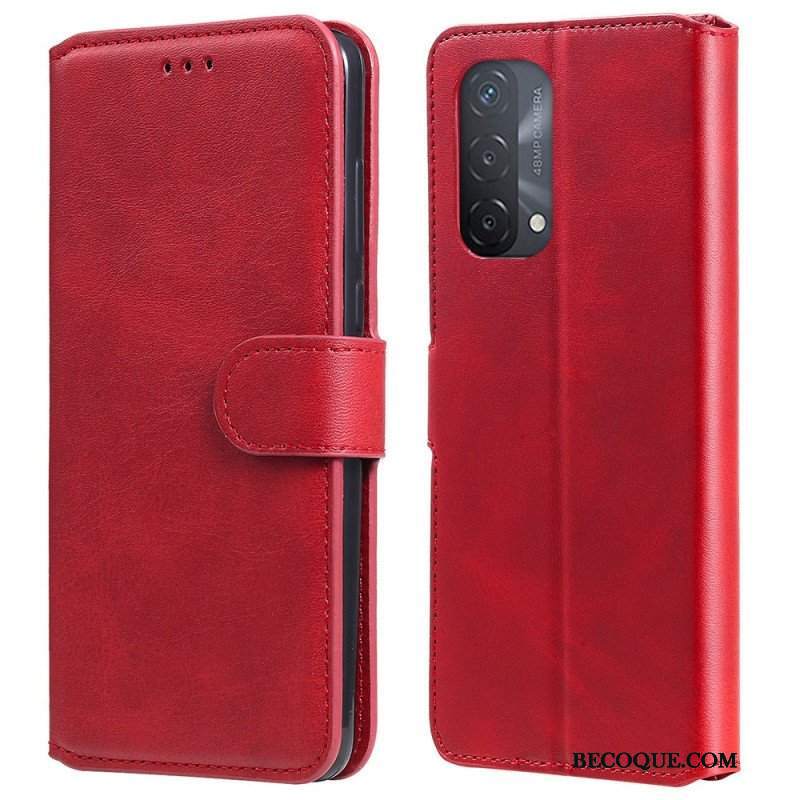 Etui Folio do Oppo A54 5G / A74 5G Efekt Skóry