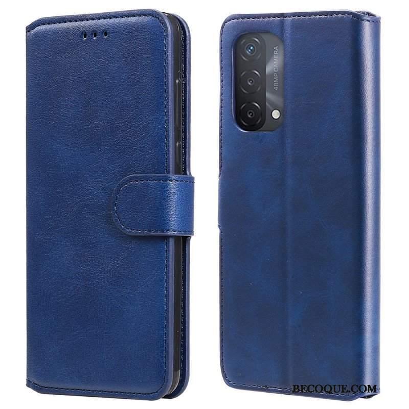 Etui Folio do Oppo A54 5G / A74 5G Efekt Skóry