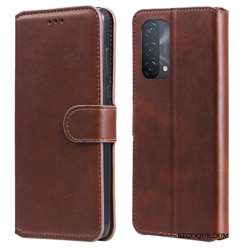 Etui Folio do Oppo A54 5G / A74 5G Efekt Skóry