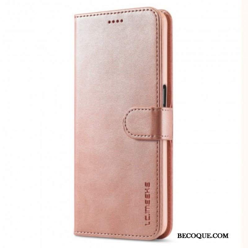 Etui Folio do Oppo A54 5G / A74 5G Lc.imeeke Efekt Skóry