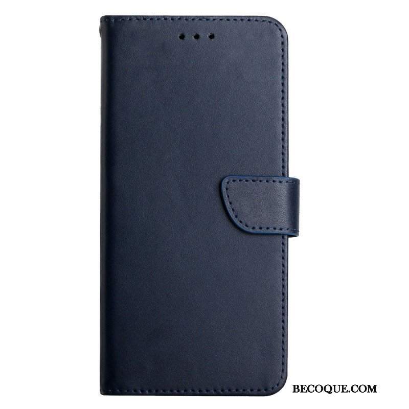 Etui Folio do Oppo A54 5G / A74 5G Prawdziwa Skóra Nappa