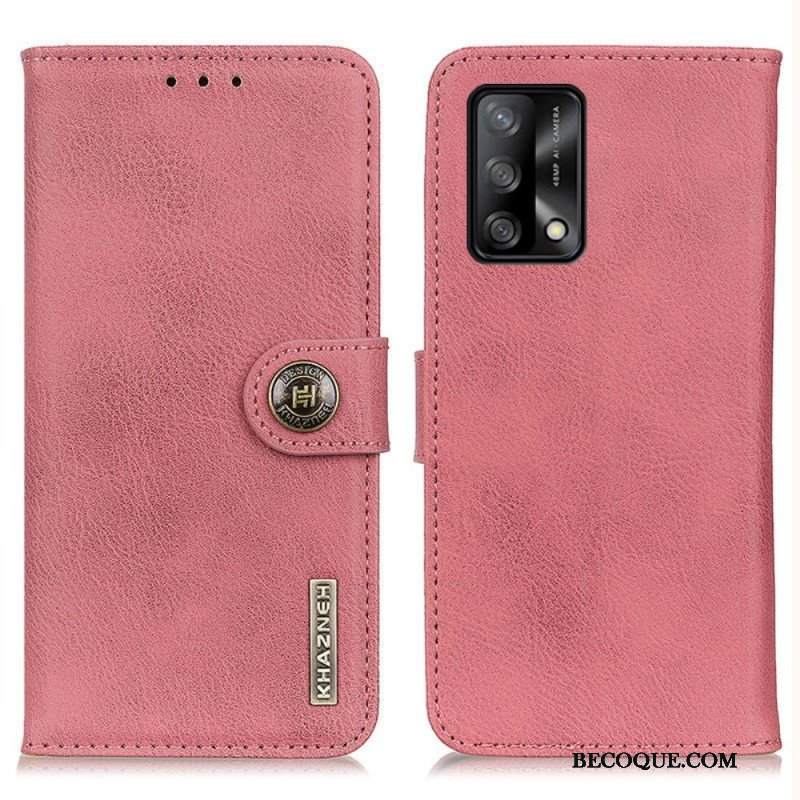 Etui Folio do Oppo A74 4G Imitacja Skóry Khazneh