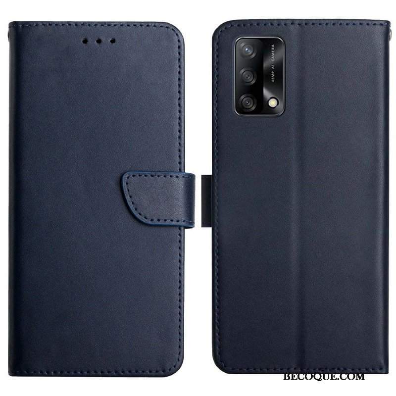 Etui Folio do Oppo A74 4G Prawdziwa Skóra Nappa