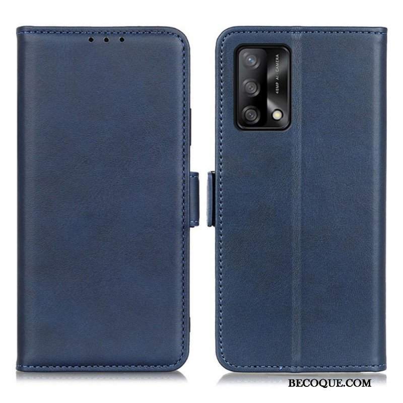 Etui Folio do Oppo A74 4G Skórzany Futerał Podwójna Klapa