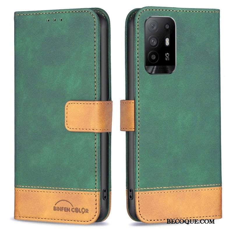 Etui Folio do Oppo A94 5G Dwubarwny