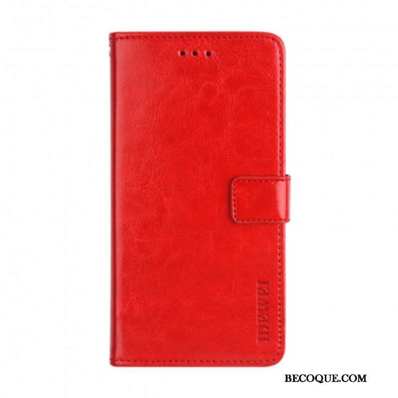 Etui Folio do Oppo A94 5G Imitacja Skóry Idewei