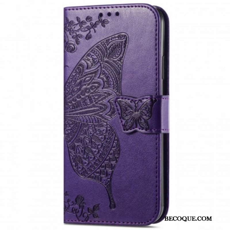 Etui Folio do Oppo A94 5G Pół Motyle