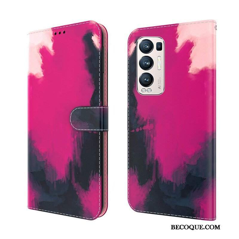 Etui Folio do Oppo Find X3 Neo Streszczenie Kolorowe