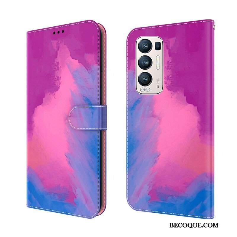 Etui Folio do Oppo Find X3 Neo Streszczenie Kolorowe