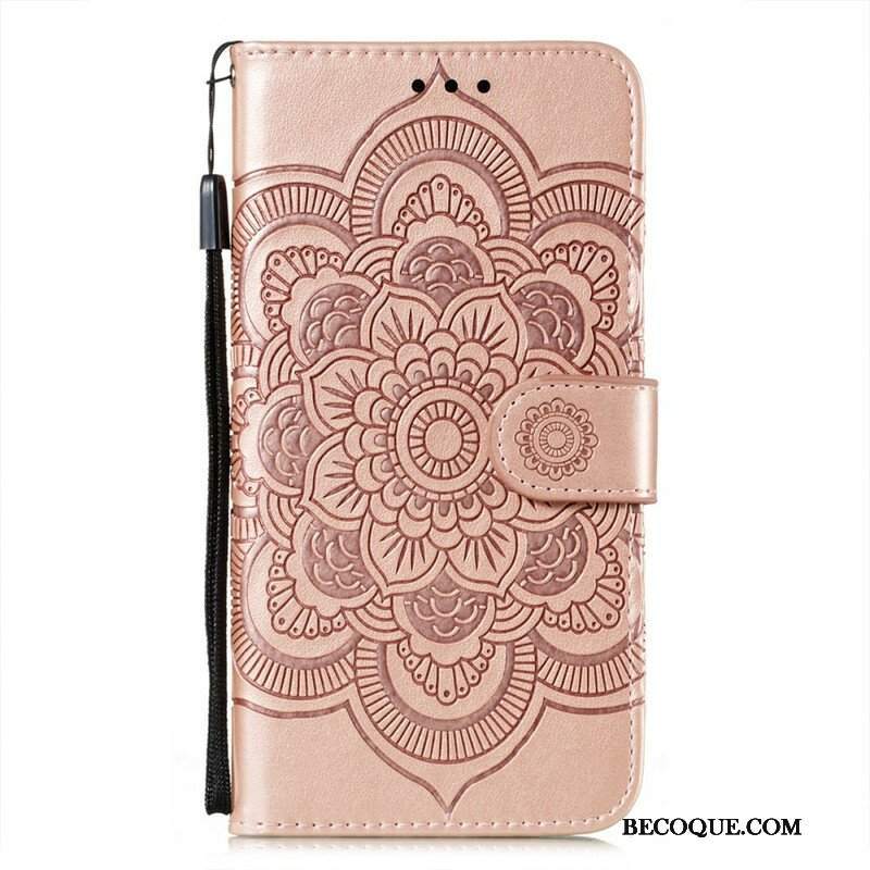 Etui Folio do Oppo Find X3 Neo z Łańcuch Mandala Z Pełnym Paskiem