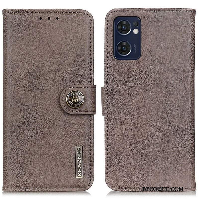 Etui Folio do Oppo Find X5 Lite Imitacja Skóry Khazneh